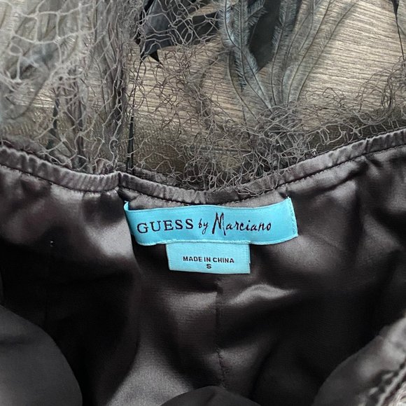 ONE OF KIND GUESS BY MARCIANO FEATHER DRESS - Picture 5 of 7